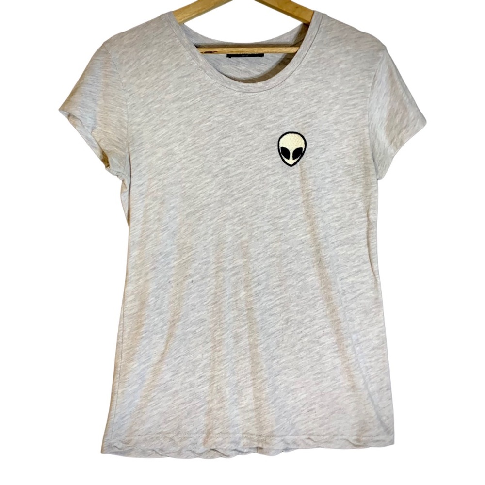 Brandy Melville Gray Alien T-Shirt